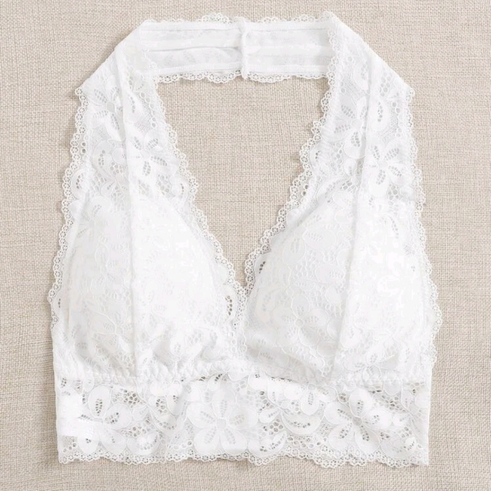 Floral Lace Halter Bralette